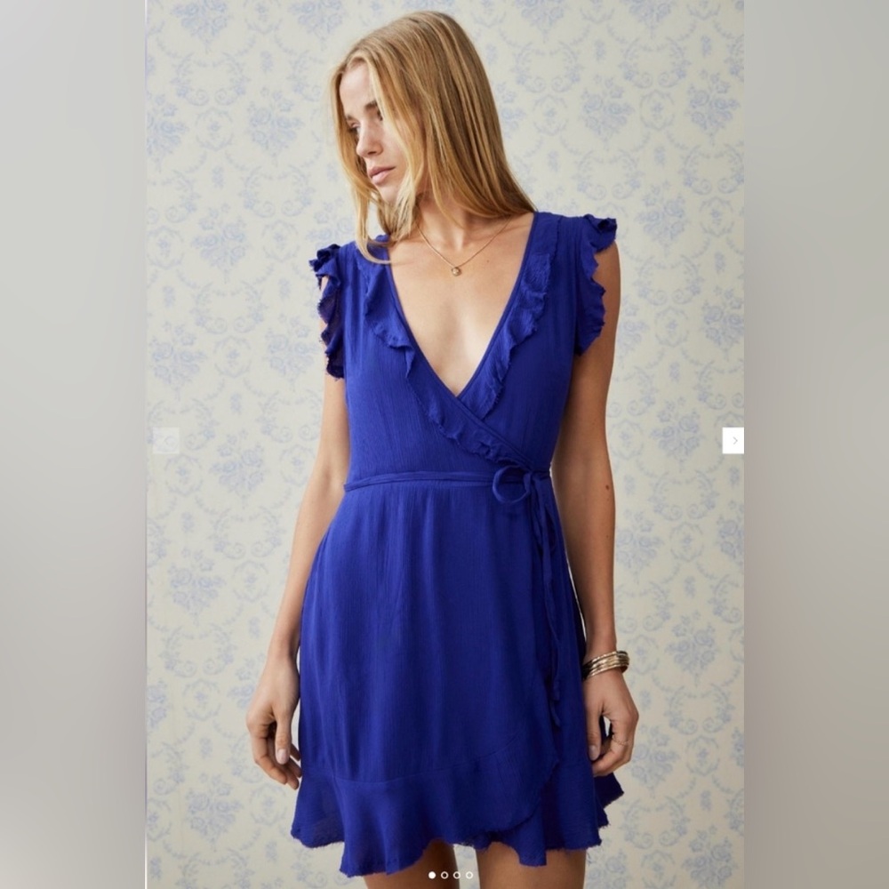Kimchi Blue x Urban Outfitters Blue Ruby Wrap Dress